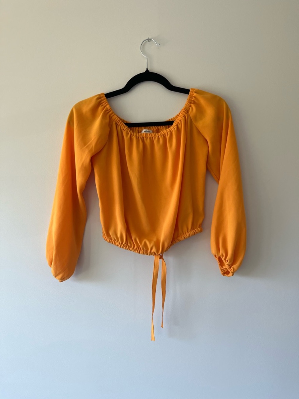 Aritzia Wilfred Eleanora Blouse - XXS - Sunset Orange/Yellow